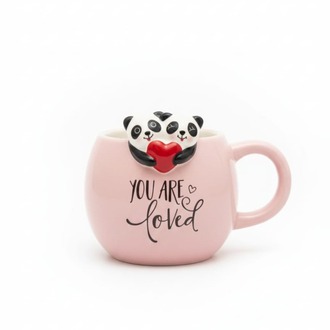 Kosova Panda Figürlü Kupa Bardak – Sevimli Tasarım Seramik Mug – Hediye Kupa