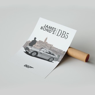James Bond Aston Martin DB5 Poster
