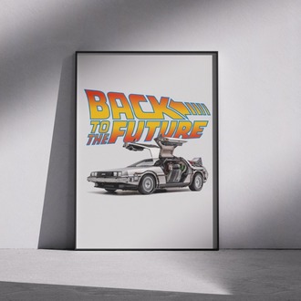Back To The Future DMC Delorean Poster
