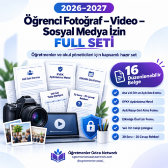 2026-2027 ÖĞRENCİ FOTOĞRAF - VİDEO - SOSYAL MEDYA İZİN FULL SETİ