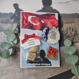 Kişiye Özel Asker Kınası Hediyelik Seti