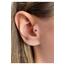 Kadın Cerrahi Çelik Silver Tek Taşlı Tragus Piercing Kıkırdak 6 mm