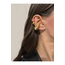 Çelik Çizgili Kalın Halka Kıkırdak Küpesi Earcuff