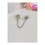 Silver Renkli Earcuff Detaylı Gezegen Küpe