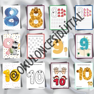 Rakamları/Sayıları Tanıyorum 1-10 (111 sayfa)