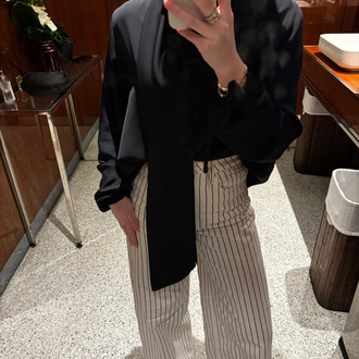 Elegant dökümlü krep bluz