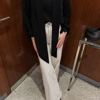 Elegant dökümlü krep bluz