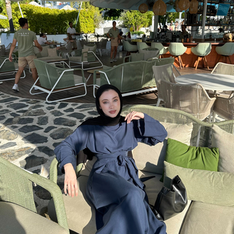 LACİVERT TASARIM ELBİSE 