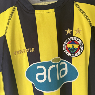 Orijinal Fenerbahçe 2003-04 Pierre Van Hooijdonk Koleksiyonluk Çubuklu Forması (S)