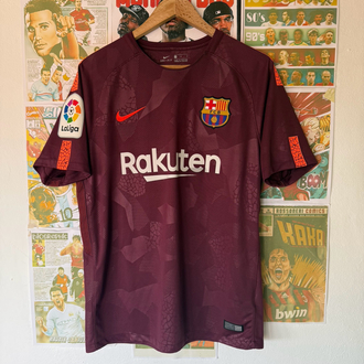 Orijinal Barcelona 2017-18 Thomas Vermaelen Koleksiyonluk Deplasman Forması (M)