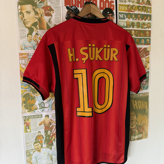 Orijinal Galatasaray 2003-04 Hakan Şükür Koleksiyonluk Alternatif Kırmızı Forması (L)
