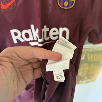 Orijinal Barcelona 2017-18 Thomas Vermaelen Koleksiyonluk Deplasman Forması (M)