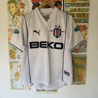 Orijinal Beşiktaş 2002-2003 Pascal Nouma 100.Yıl Koleksiyonluk Beyaz Forması (S)