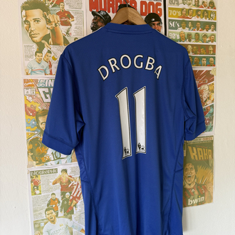 Orijinal Chelsea 2009-10 Didier Drogba Koleksiyonluk İç Saha Forması (L)
