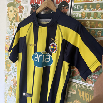 Orijinal Fenerbahçe 2003-04 Pierre Van Hooijdonk Koleksiyonluk Çubuklu Forması (S)