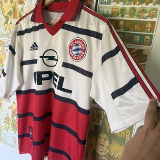 Orijinal Bayern Münih 1998-99 Koleksiyonluk Vintage Yakalı Beyaz Forması (M)
