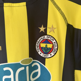 Orijinal Fenerbahçe 2003-04 Pierre Van Hooijdonk Koleksiyonluk Çubuklu Forması (S)