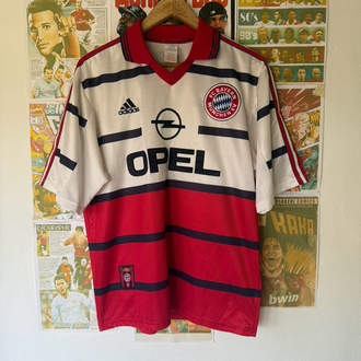 Orijinal Bayern Münih 1998-99 Koleksiyonluk Vintage Yakalı Beyaz Forması (M)
