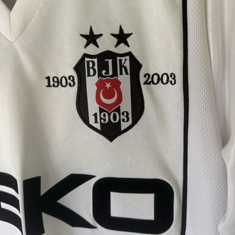 Orijinal Beşiktaş 2002-2003 Pascal Nouma 100.Yıl Koleksiyonluk Beyaz Forması (S)