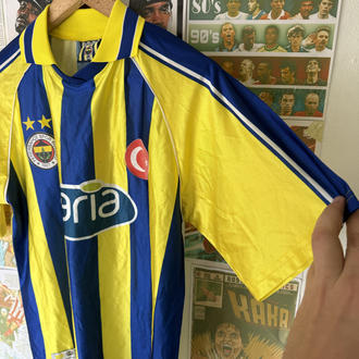 Orijinal Fenerbahçe 2001-2002 Koleksiyonluk Çubuklu Forması (164size)