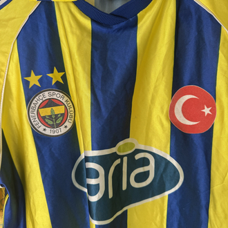 Orijinal Fenerbahçe 2001-2002 Koleksiyonluk Çubuklu Forması (164size)