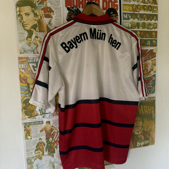 Orijinal Bayern Münih 1998-99 Koleksiyonluk Vintage Yakalı Beyaz Forması (M)