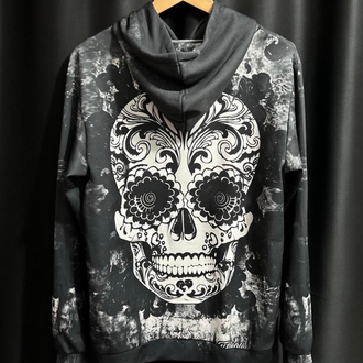Y2K Gothic Treasure Vintage Siyah Hoodie