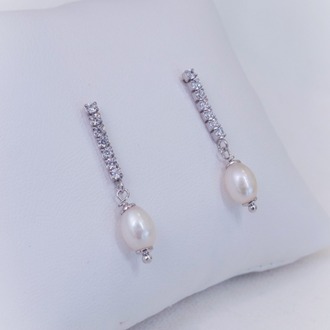 Moonlit Stream Pearls Küpe