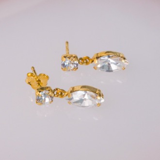 Golden Dewdrop Glimmer Küpe