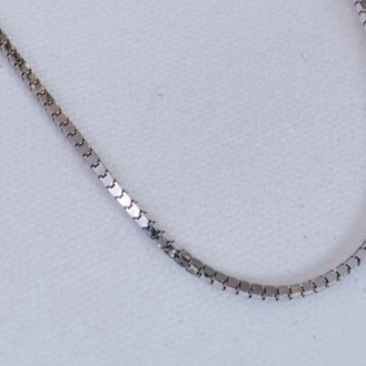 Silver Chain Cube Kolye