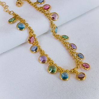 Colorful Stone Elegance Bileklik