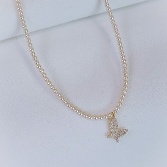 Pearl Butterfly Kolye
