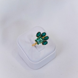 Emerald Bloom Gold Set