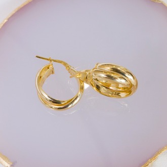 Golden Trinity Forms Küpe