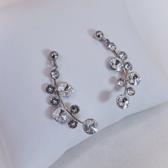 Silver Stone Branch Küpe