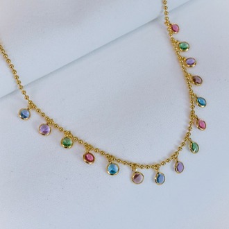Colorful Stone Elegance Kolye 