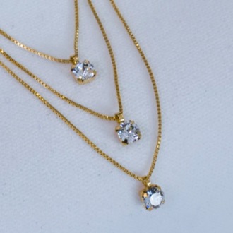 Triple Diamond Elegance Kolye