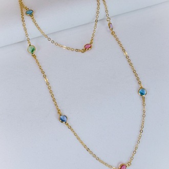 Golden Soft Stone Balance Kolye