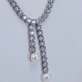 Tiny Silver Pearl Kolye