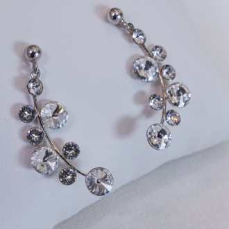 Silver Stone Branch Küpe