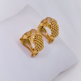 Golden Serpent Embrace Küpe