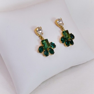Emerald Bloom Gold Set
