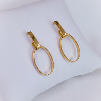 Gold Oval Link Drops