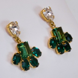 Green Stone Elegance Küpe