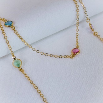 Golden Soft Stone Balance Kolye
