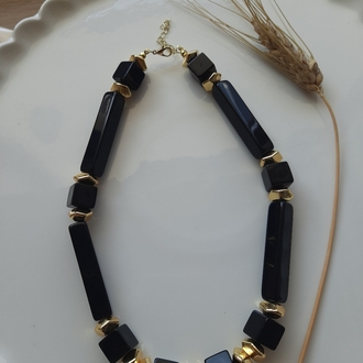 Siyah-Gold Kolye