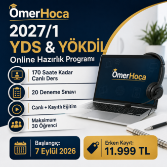 2027/1 YDS & YÖKDİL Online Hazırlık Programı – Erken Kayıt