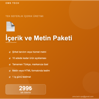 Yapay Zeka ile Şirket Tanıtım Metni veya Hizmet Açıklamaları | 299₺
