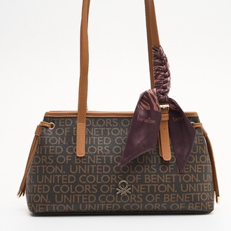 BENETTON Monogram Desen Kol Çantası bnt1910