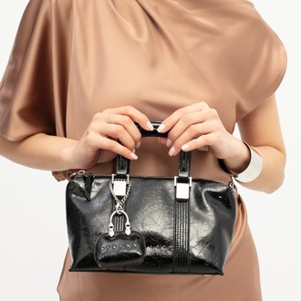SISLEY Parıltılı Deri El ve Kol Çantası sly358